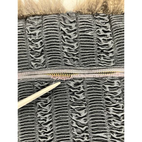 Genuine Mink Fur Muff Hand Warmer Zipper Pocket Coin Purse Wristlet Vintage 40s - Picture 7 of 7